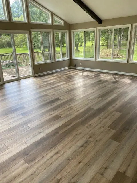 Bright finished room with new windows